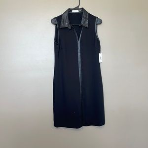 Black on black leather trim Calvin Klein new with tags